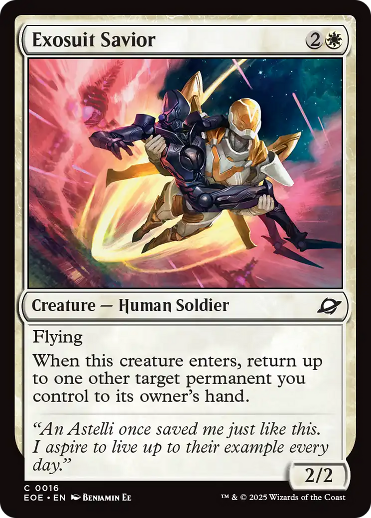 Exosuit Savior [Edge of Eternities] | Card Merchant Takapuna
