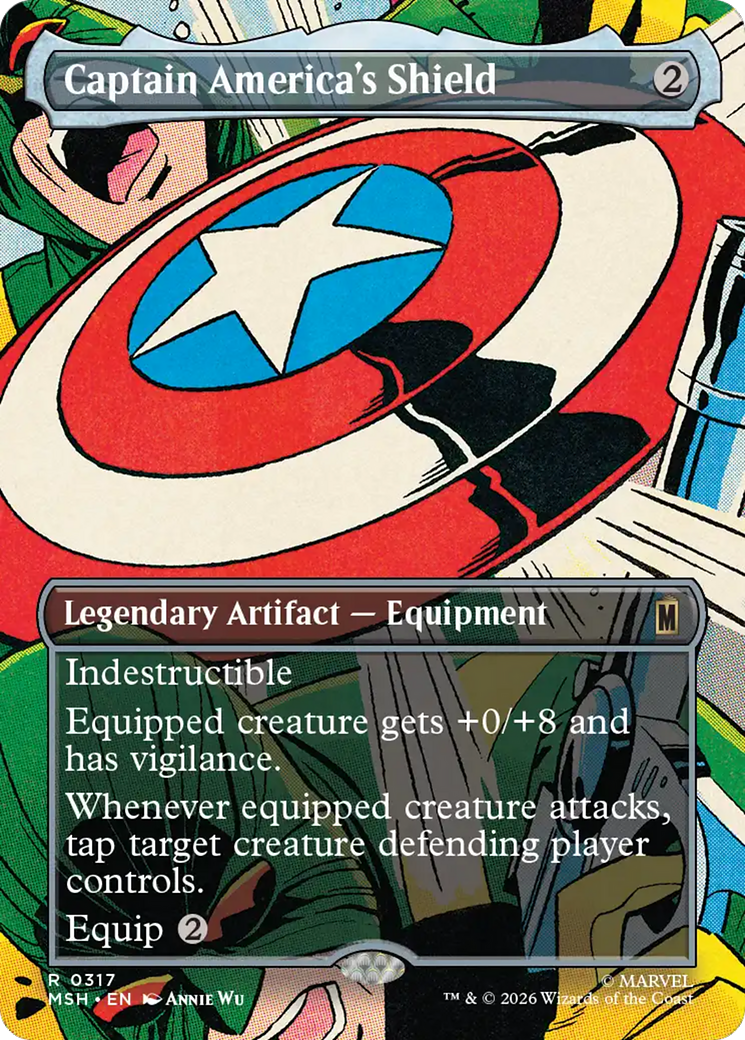 Captain America's Shield (Borderless) (0317) [Marvel Super Heroes] | Card Merchant Takapuna