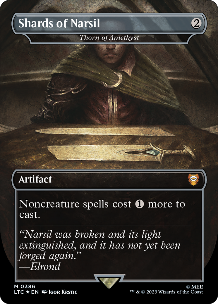 Shards of Narsil - Thorn of Amethyst (Surge Foil Realms and Relics) [The Lord of the Rings: Tales of Middle-Earth Commander] | Card Merchant Takapuna