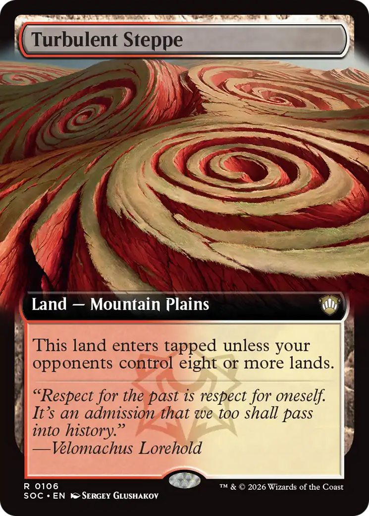 Turbulent Steppe (Extended Art) [Secrets of Strixhaven Commander] | Card Merchant Takapuna