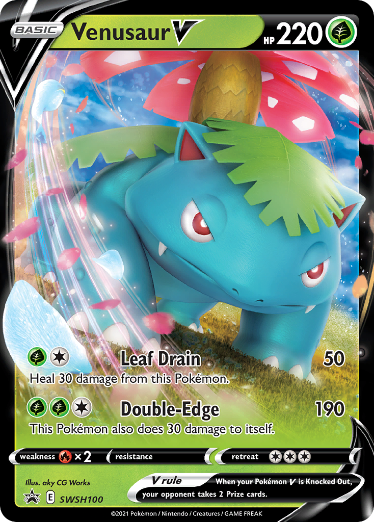 Venusaur V (SWSH100) [Sword & Shield: Black Star Promos] | Card Merchant Takapuna