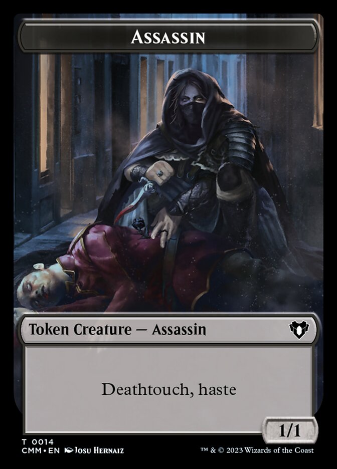 Spirit (0039) // Assassin Double-Sided Token [Commander Masters Tokens] | Card Merchant Takapuna
