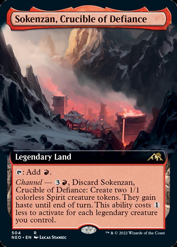 Sokenzan, Crucible of Defiance (Extended Art) [Kamigawa: Neon Dynasty] | Card Merchant Takapuna