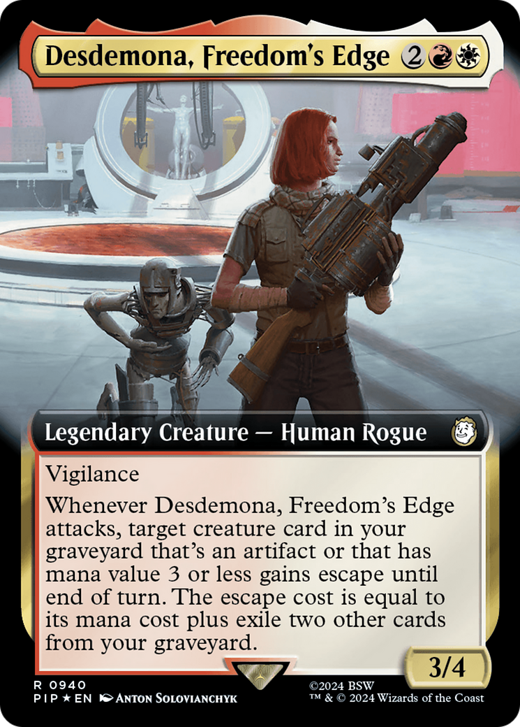 Desdemona, Freedom's Edge (Extended Art) (Surge Foil) [Fallout] | Card Merchant Takapuna