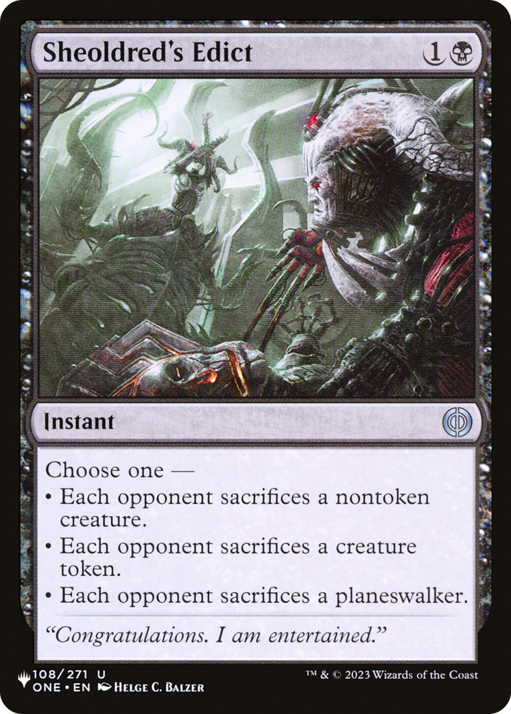 Sheoldred's Edict [The List] | Card Merchant Takapuna