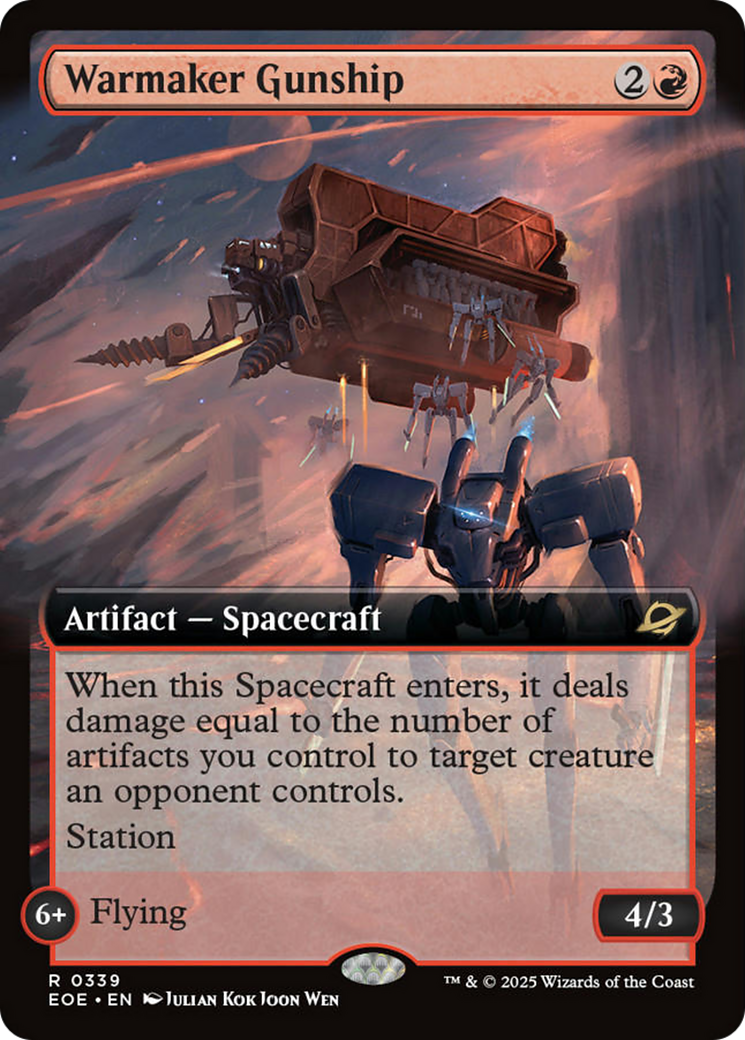 Warmaker Gunship (Extended Art) [Edge of Eternities] | Card Merchant Takapuna