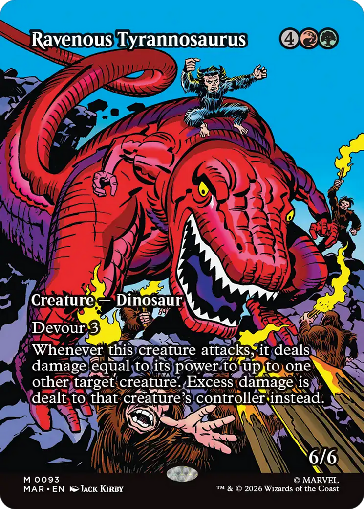 Ravenous Tyrannosaurus (Borderless) [Marvel Universe: Eternal-Legal] | Card Merchant Takapuna