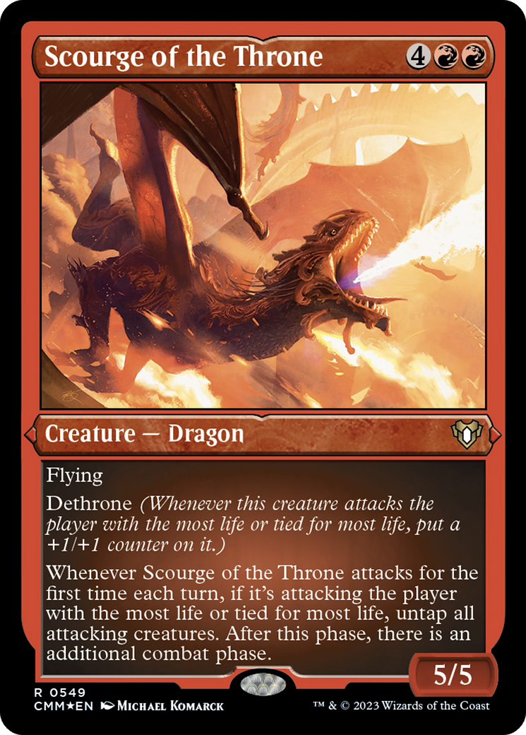 Scourge of the Throne (Foil Etched) [Commander Masters] | Card Merchant Takapuna