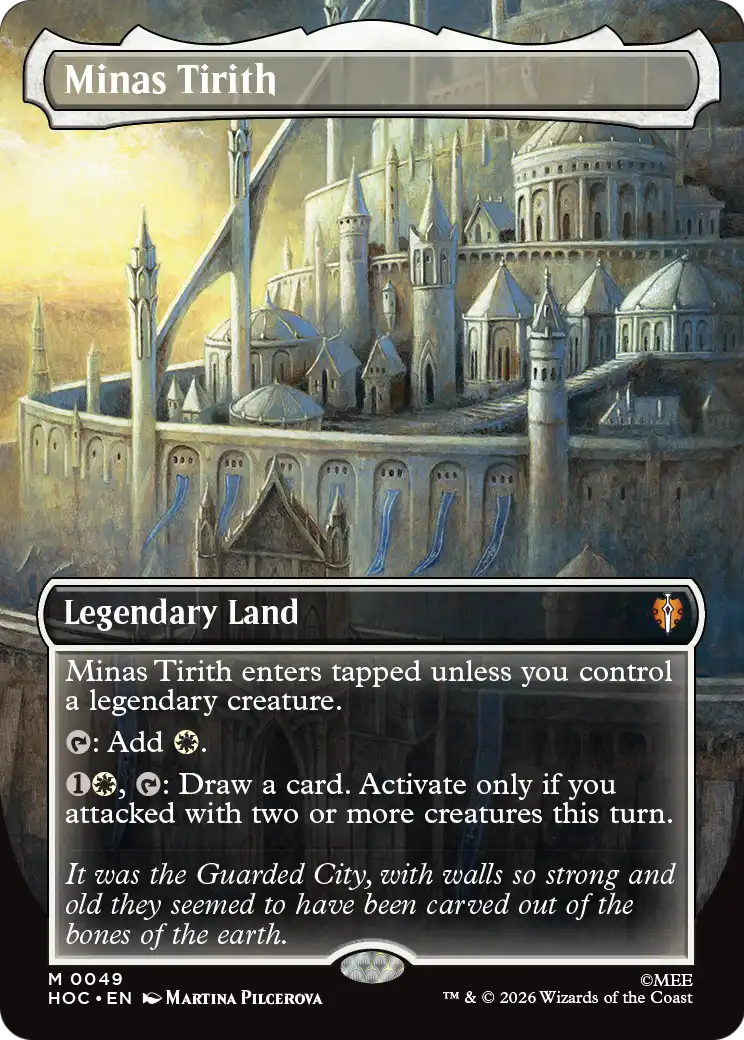 Minas Tirith (Borderless) [The Hobbit: Eternal-Legal] | Card Merchant Takapuna