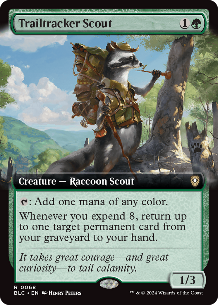 Trailtracker Scout (Extended Art) [Bloomburrow Commander] | Card Merchant Takapuna