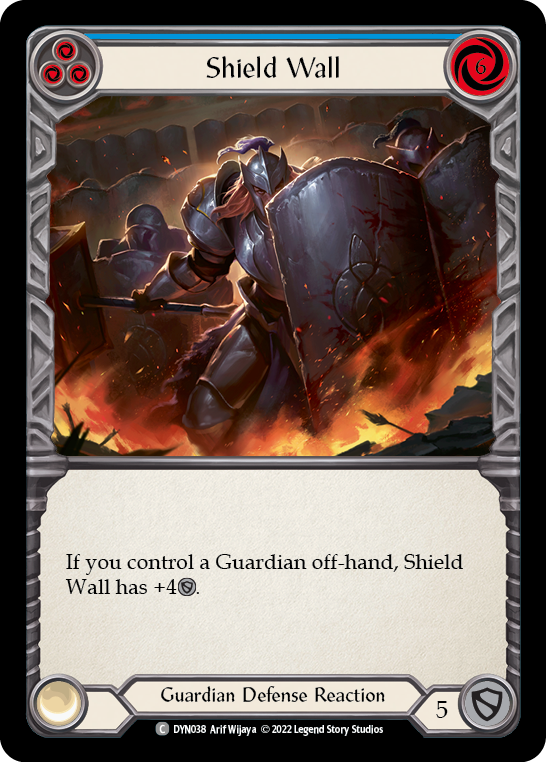 Shield Wall (Blue) [DYN038] (Dynasty)  Rainbow Foil | Card Merchant Takapuna