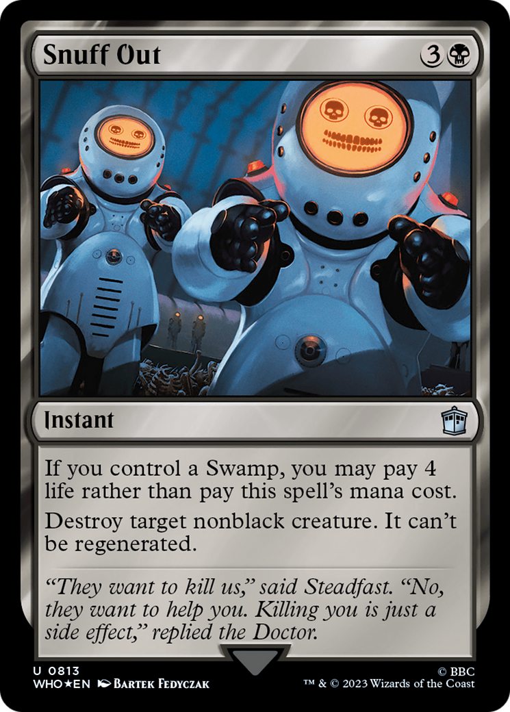 Snuff Out (Surge Foil) [Doctor Who] | Card Merchant Takapuna