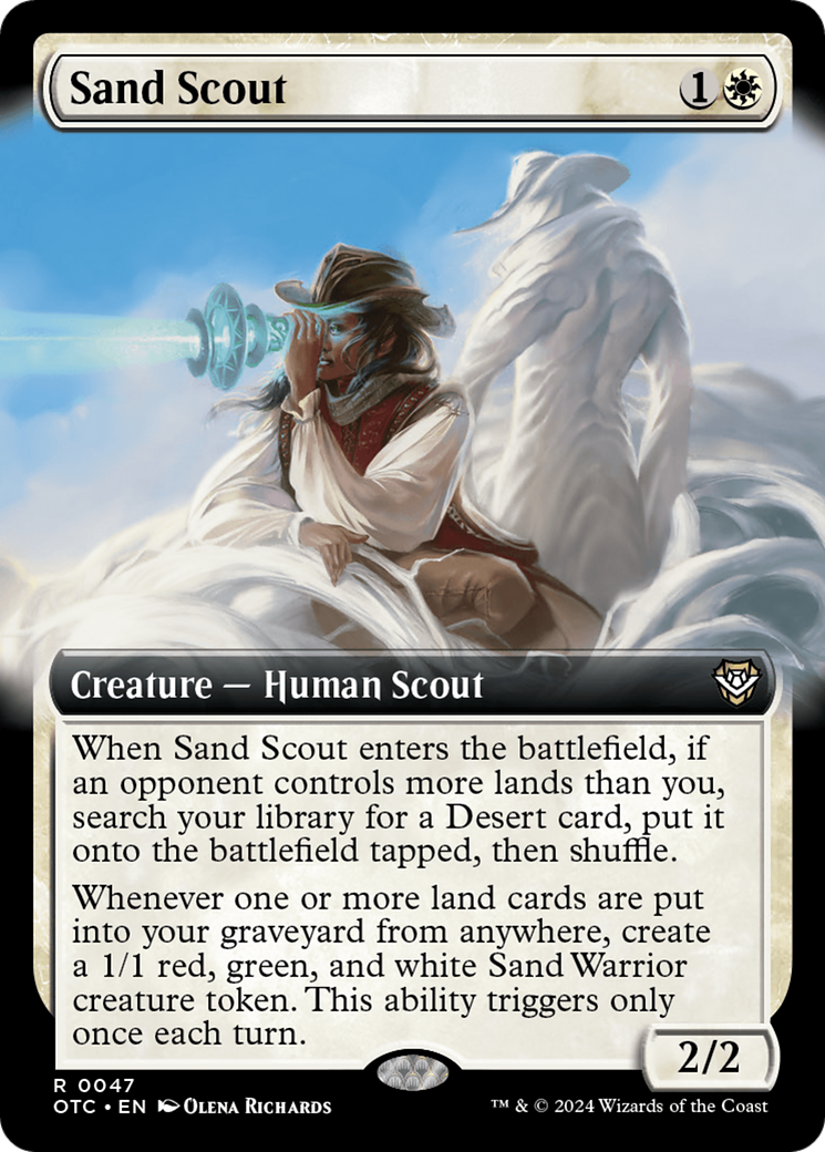 Sand Scout (Extended Art) [Outlaws of Thunder Junction Commander] | Card Merchant Takapuna