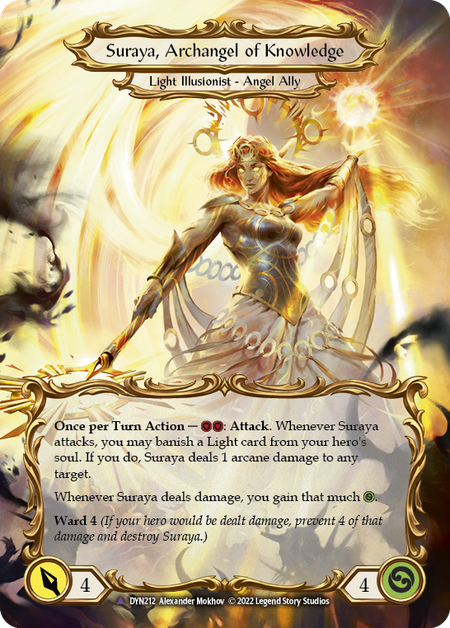 Invoke Suraya // Suraya, Archangel of Knowledge (Marvel) [DYN212] (Dynasty)  Cold Foil | Card Merchant Takapuna