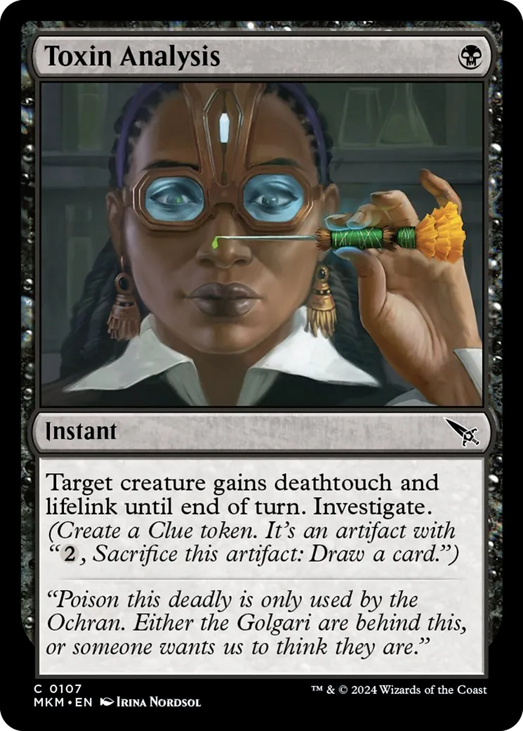 Toxin Analysis [Murders at Karlov Manor] | Card Merchant Takapuna