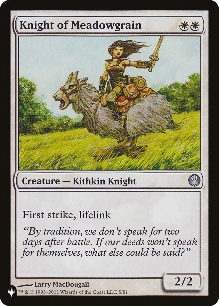 Knight of Meadowgrain [The List] | Card Merchant Takapuna