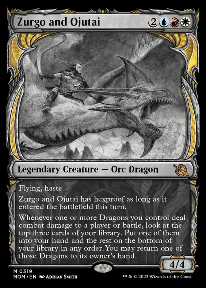 Zurgo and Ojutai (Showcase Planar Booster Fun) [March of the Machine] | Card Merchant Takapuna