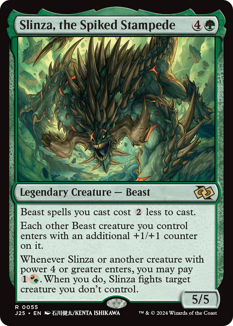 Slinza, the Spiked Stampede (Anime) [Foundations Jumpstart] | Card Merchant Takapuna
