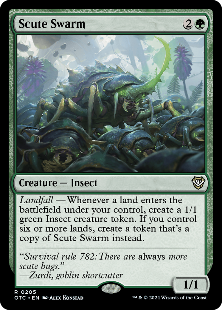 Scute Swarm [Outlaws of Thunder Junction Commander] | Card Merchant Takapuna