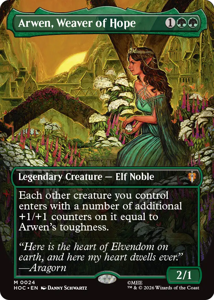 Arwen, Weaver of Hope (Borderless) [The Hobbit: Eternal-Legal] | Card Merchant Takapuna