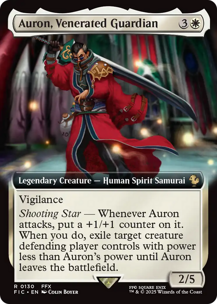 Auron, Venerated Guardian (Extended Art) [FINAL FANTASY Commander] | Card Merchant Takapuna