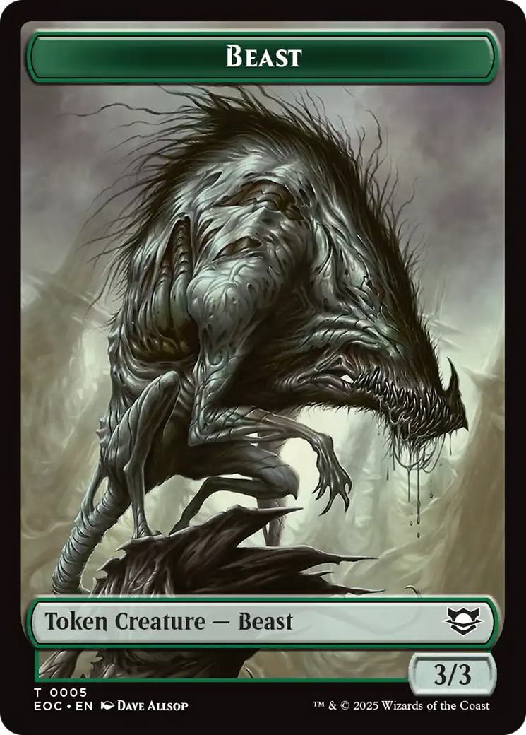 Insect // Beast (0005) Double-Sided Token [Edge of Eternities Commander Tokens] | Card Merchant Takapuna