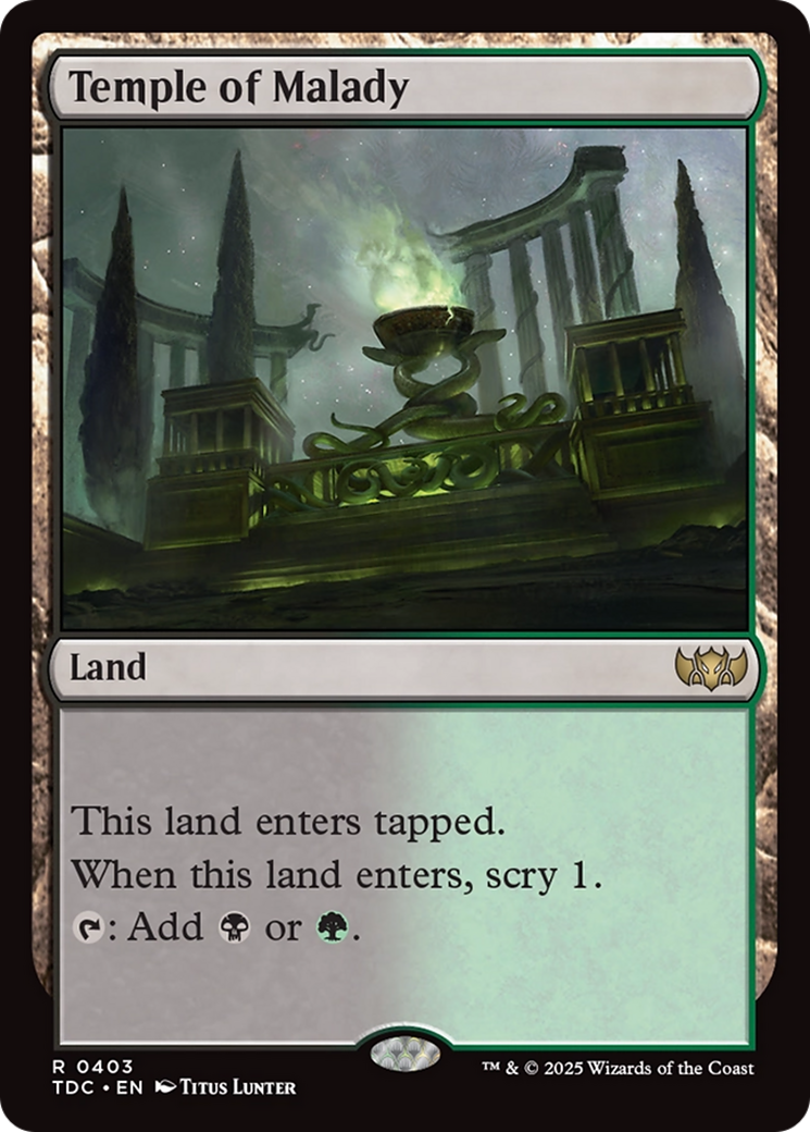 Temple of Malady [Tarkir: Dragonstorm Commander] | Card Merchant Takapuna