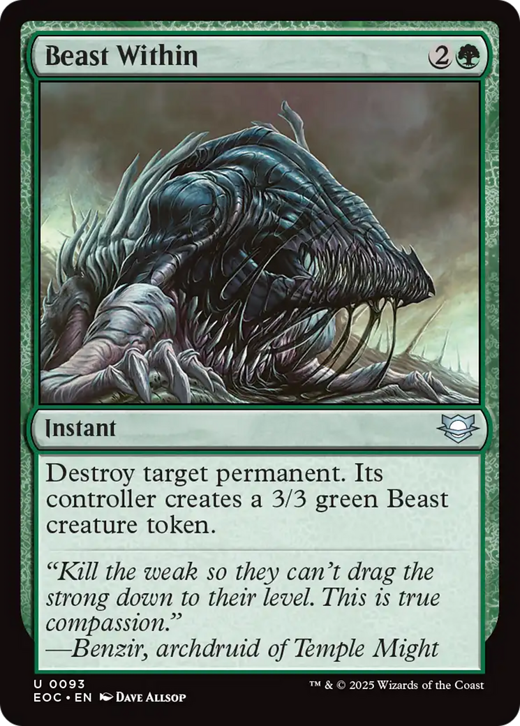 Beast Within [Edge of Eternities Commander] | Card Merchant Takapuna
