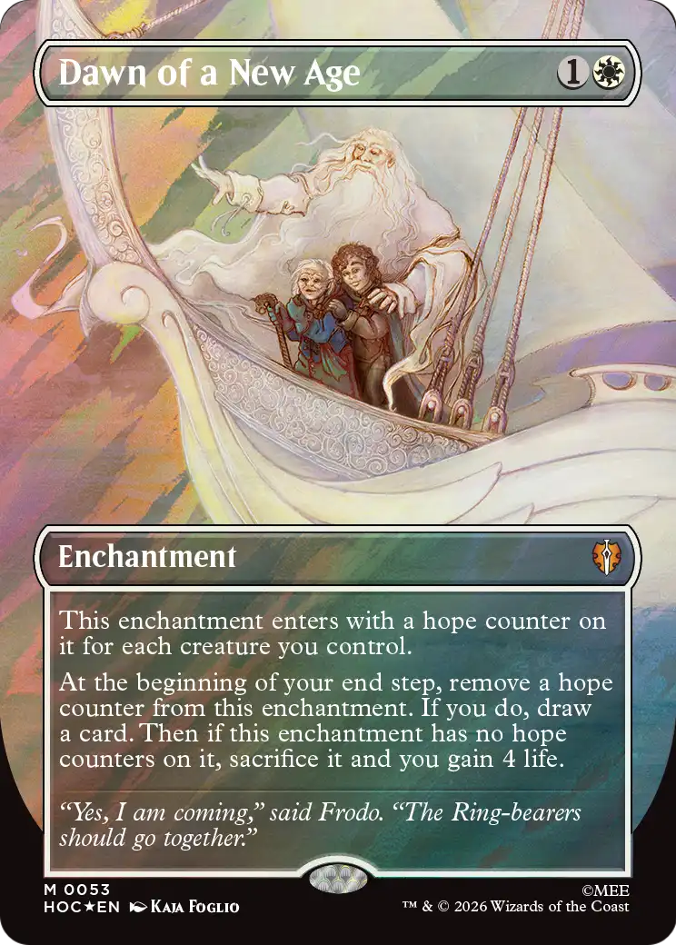 Dawn of a New Age (Borderless) (Surge Foil) [The Hobbit: Eternal-Legal] | Card Merchant Takapuna