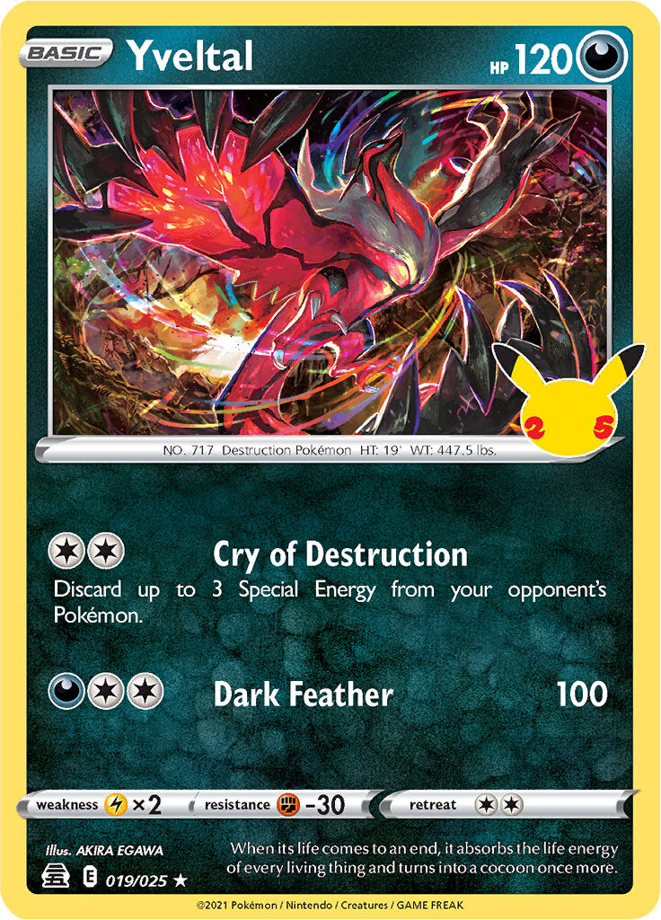 Yveltal (019/025) [Celebrations: 25th Anniversary] | Card Merchant Takapuna