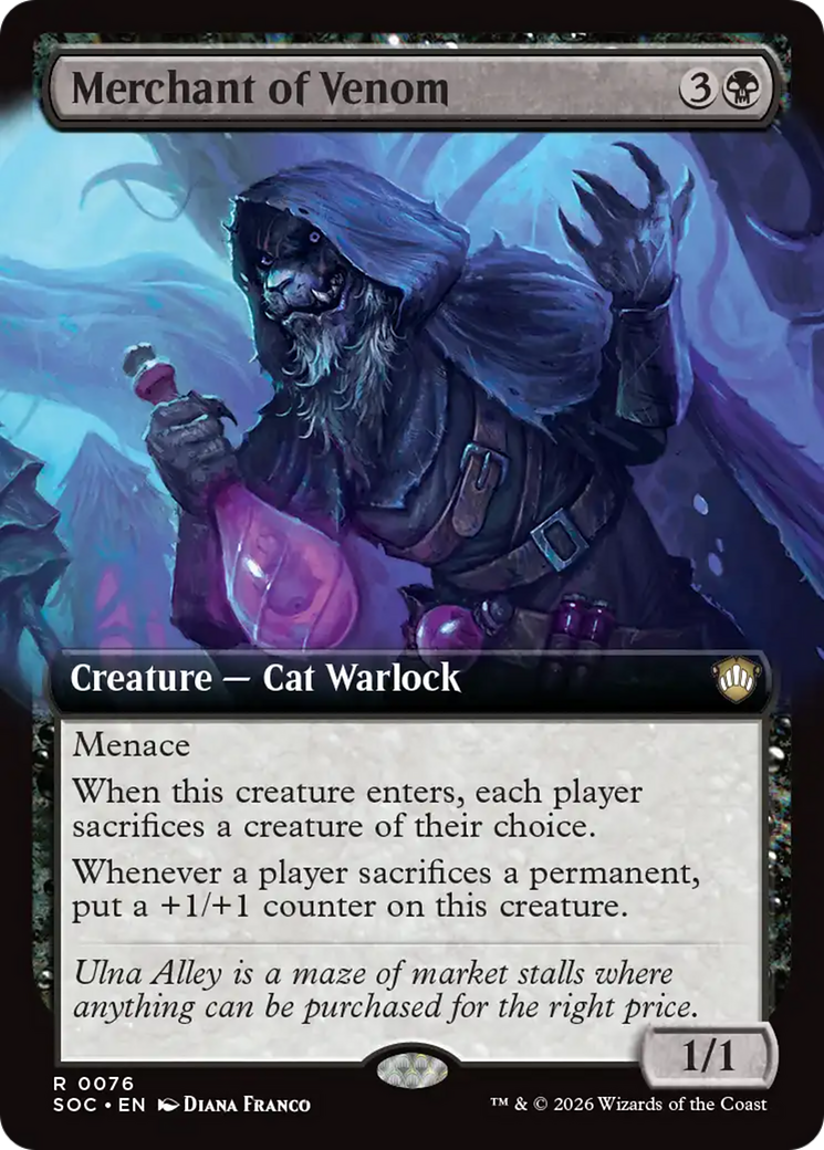 Merchant of Venom (Extended Art) [Secrets of Strixhaven Commander] | Card Merchant Takapuna