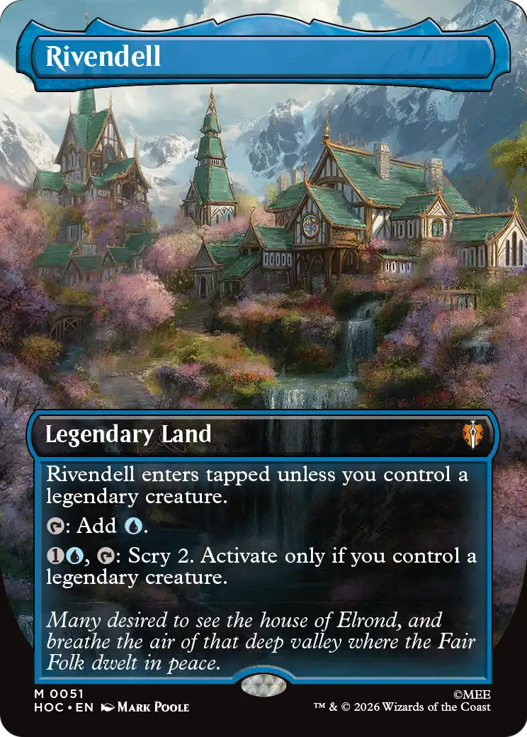 Rivendell (Borderless) [The Hobbit: Eternal-Legal] | Card Merchant Takapuna