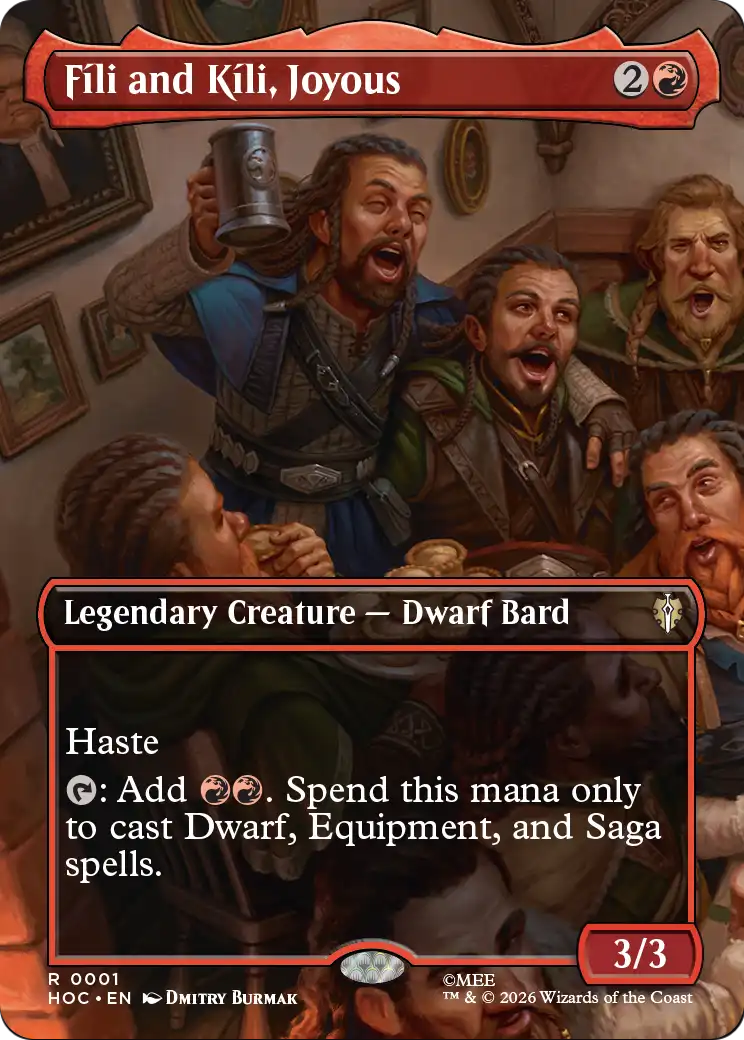 Fili and Kili, Joyous (Borderless) [The Hobbit: Eternal-Legal] | Card Merchant Takapuna