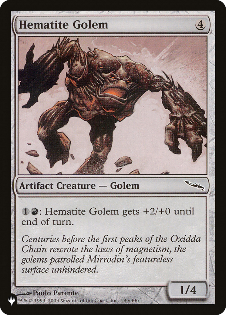 Hematite Golem [The List] | Card Merchant Takapuna