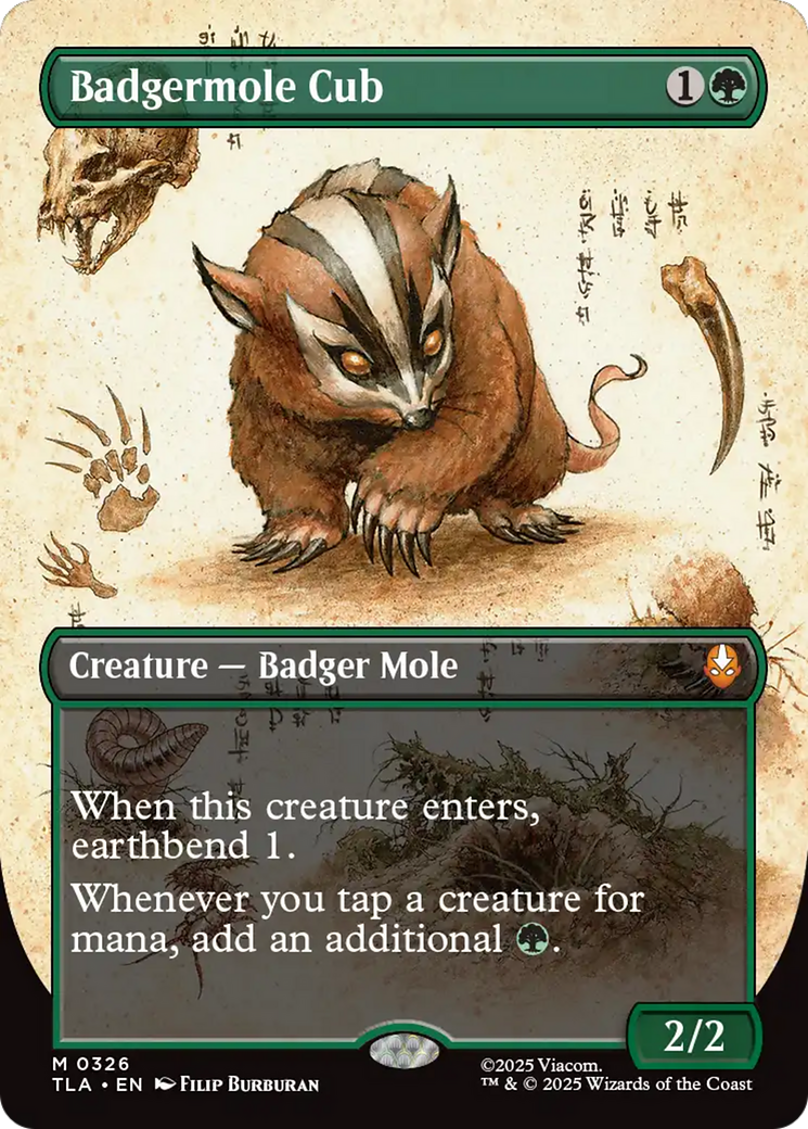Badgermole Cub (Borderless) [Avatar: The Last Airbender] | Card Merchant Takapuna