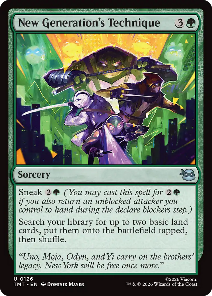 New Generation's Technique [Teenage Mutant Ninja Turtles] | Card Merchant Takapuna