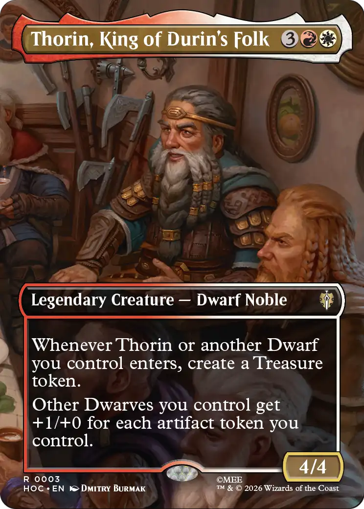 Thorin, King of Durin's Folk (Borderless) [The Hobbit: Eternal-Legal] | Card Merchant Takapuna