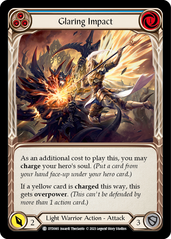 Glaring Impact (Blue) [DTD065] (Dusk Till Dawn)  Rainbow Foil | Card Merchant Takapuna