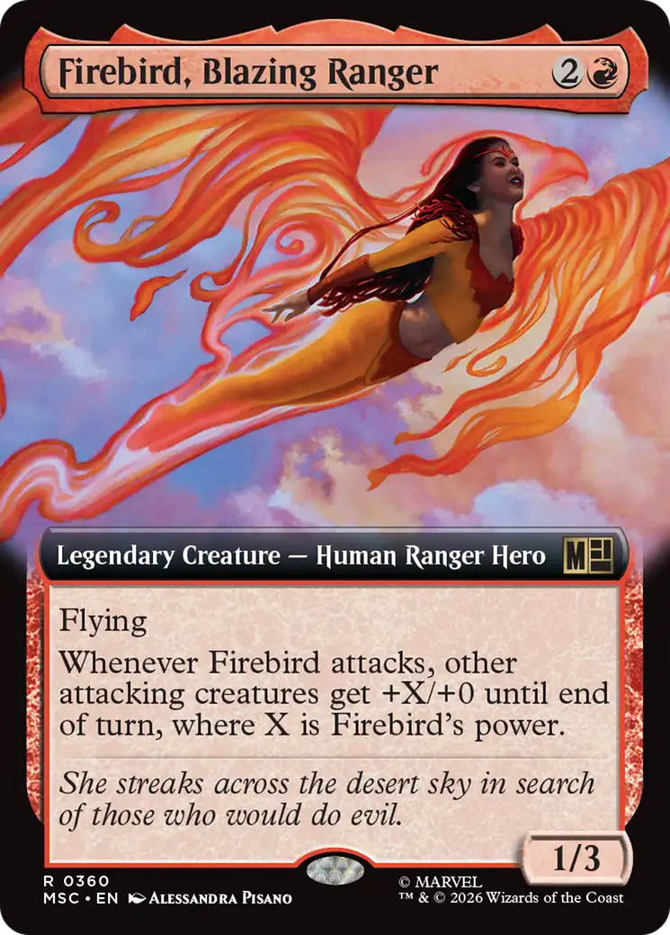 Firebird, Blazing Ranger (Extended Art) [Marvel Super Heroes Commander] | Card Merchant Takapuna