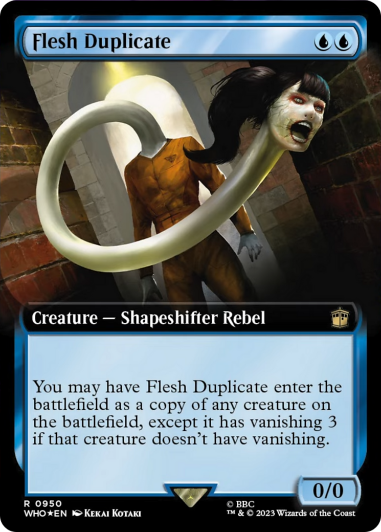 Flesh Duplicate (Extended Art) (Surge Foil) [Doctor Who] | Card Merchant Takapuna