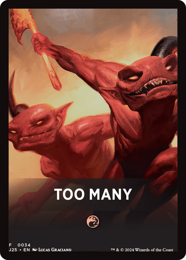 Too Many Theme Card [Foundations Jumpstart Front Cards] | Card Merchant Takapuna