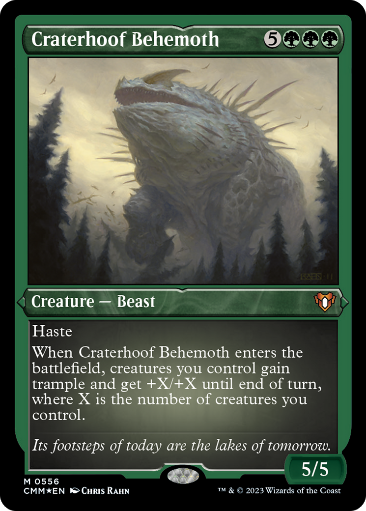 Craterhoof Behemoth (Foil Etched) [Commander Masters] | Card Merchant Takapuna