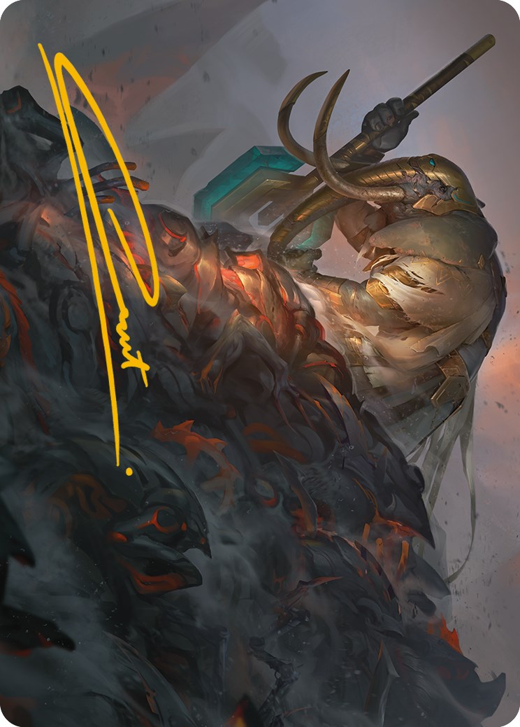 Against All Odds Art Card (Gold-Stamped Signature) [Phyrexia: All Will Be One Art Series] | Card Merchant Takapuna