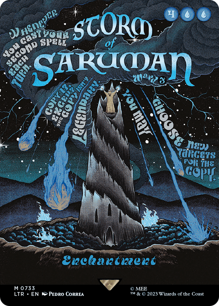 Storm of Saruman (Borderless Poster) [The Lord of the Rings: Tales of Middle-Earth] | Card Merchant Takapuna