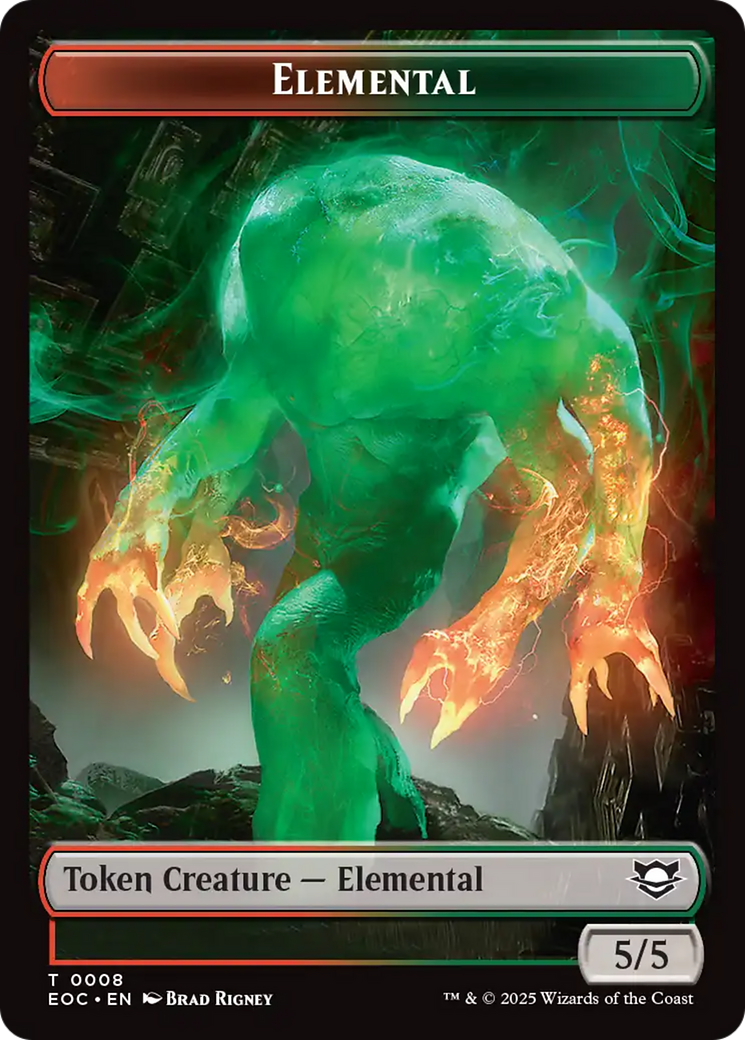 Beast (0006) // Elemental (0008) Double-Sided Token [Edge of Eternities Commander Tokens] | Card Merchant Takapuna