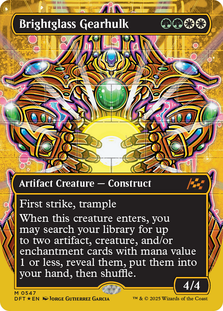 Brightglass Gearhulk (Borderless) (First-Place Foil) [Aetherdrift] | Card Merchant Takapuna