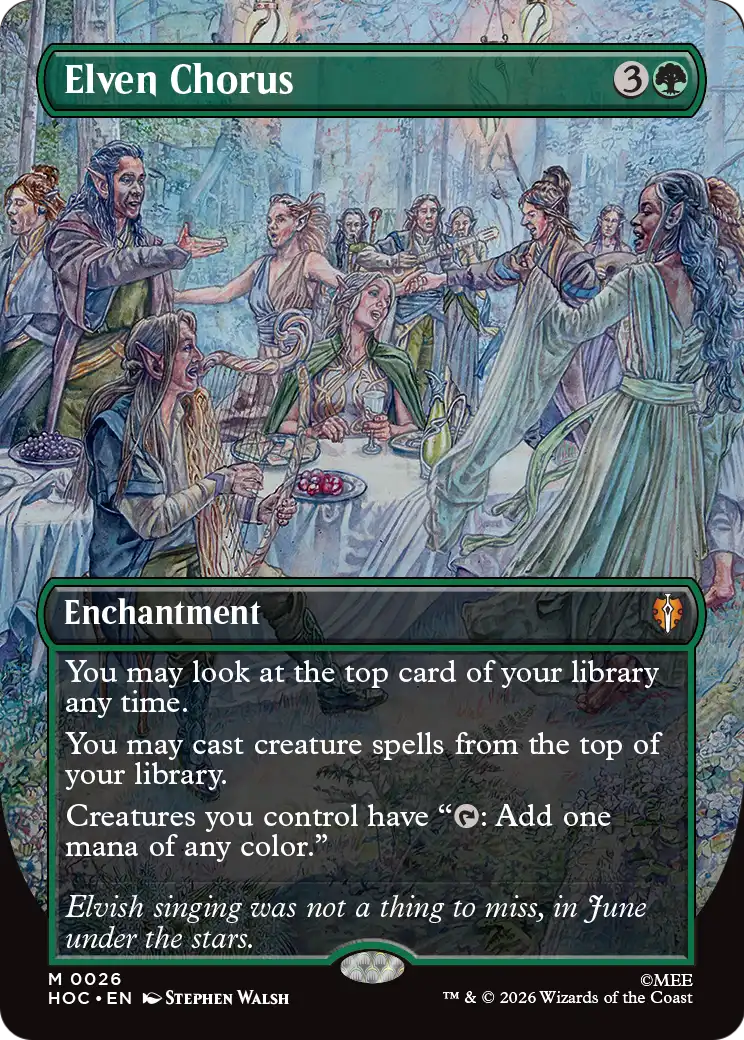 Elven Chorus (Borderless) [The Hobbit: Eternal-Legal] | Card Merchant Takapuna