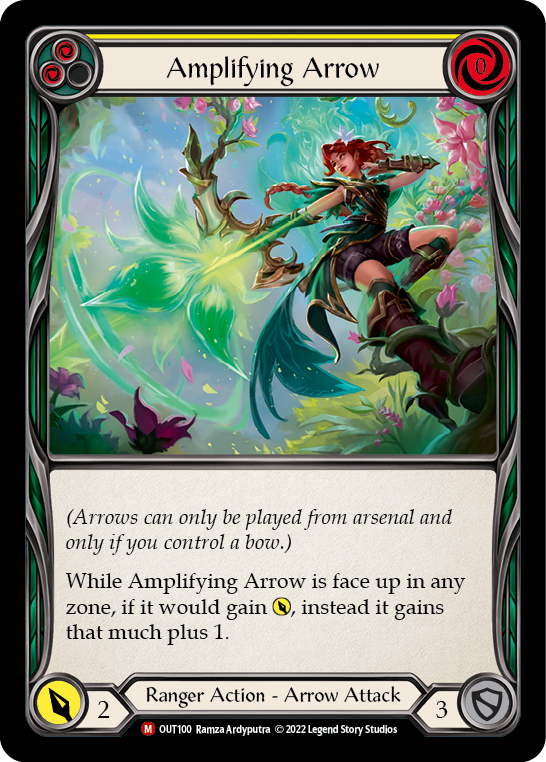 Amplifying Arrow [OUT100] (Outsiders)  Rainbow Foil | Card Merchant Takapuna
