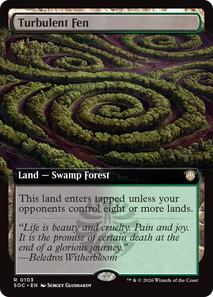 Turbulent Fen (Extended Art) [Secrets of Strixhaven Commander] | Card Merchant Takapuna