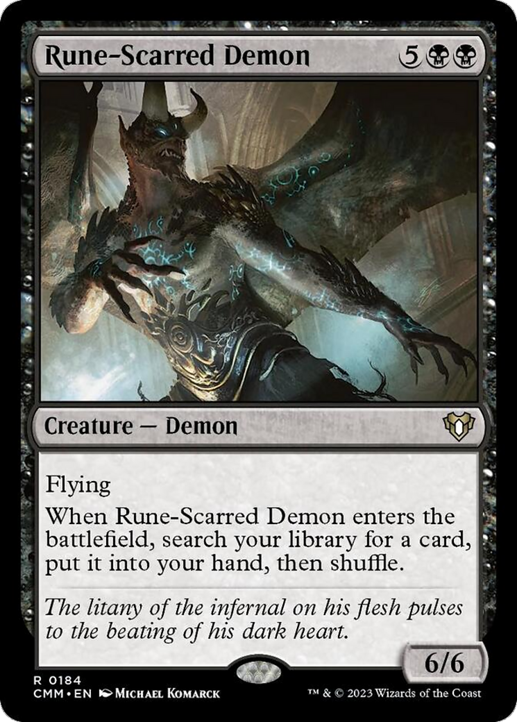 Rune-Scarred Demon [Commander Masters] | Card Merchant Takapuna
